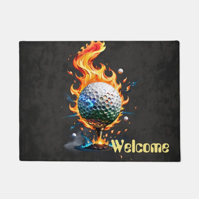 Tapete Bola branca-clara de golfe (Frente)