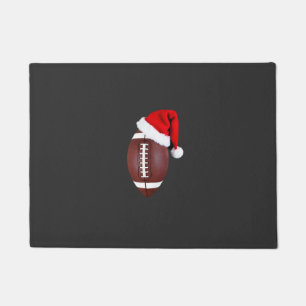 Tapete Bola de Futebol Americano de Natal com Chapéu de P