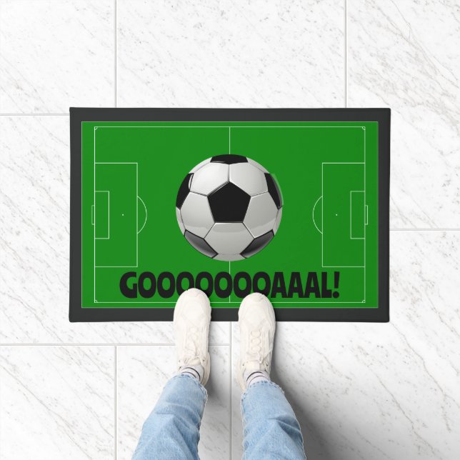 Tapete Bola de Futebol Divertida + GOAL de Pitch Verde! ( (Interior)