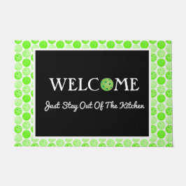 Tapete Bolas de Pickleball Verde, fiquem fora da cozinha