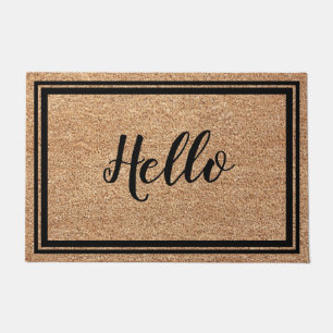 Tapete Bold Friendly Hello Faux Coir Doormat Design