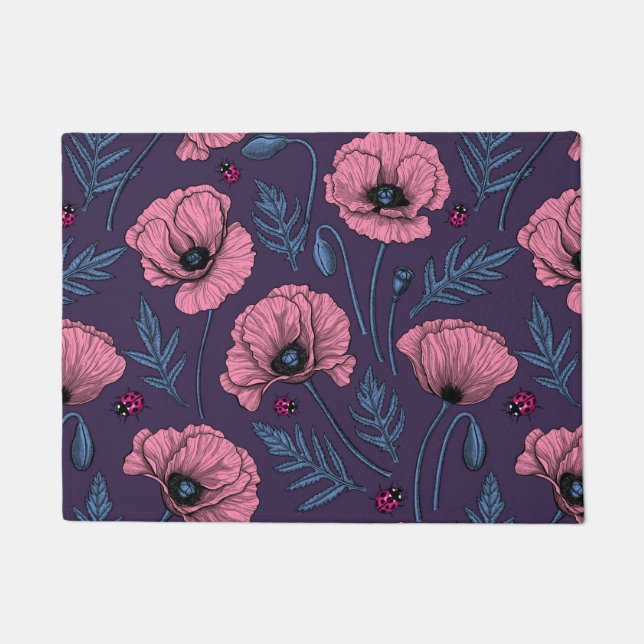 Tapete Bolhas cor-de-rosa com violeta escura (Frente)