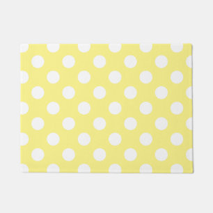 Tapete Bolinhas brancas em amarelo-limão