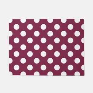 Tapete Bolinhas brancas em burgundy
