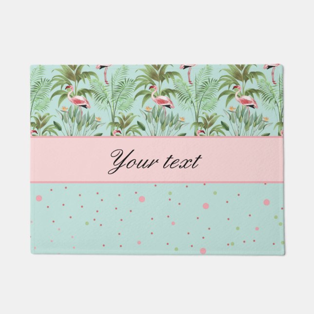 Tapete Bolinhas cor-de-rosa dos flamingos (Frente)