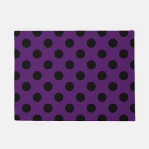 Tapete Bolinhas pretas em roxo de ameixa