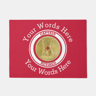 Tapete Bombeiro Aposentado Capitão Porta Personalizada