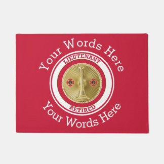 Tapete Bombeiro Aposentado Tenente da Porta Personalizada