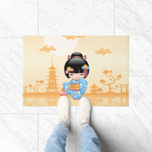 Tapete Boneca Maiko Kokeshi - Garota Geisha Japonesa Boni