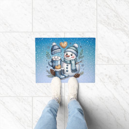 Tapete Boneco de Neve Aconchegante de Inverno