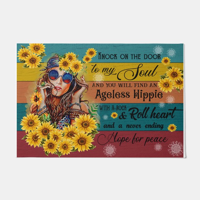 Tapete Bonita Porta Mat, Presente Único Boêmico (Frente)