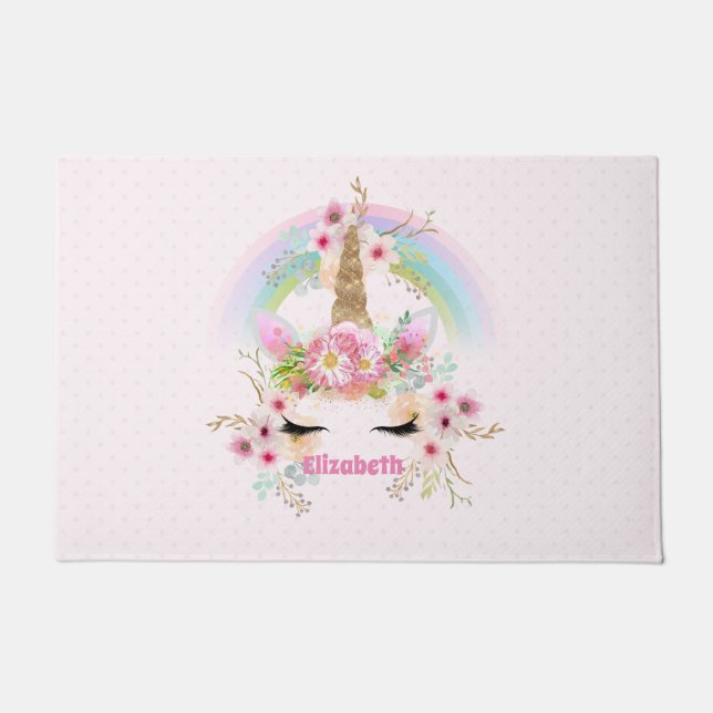 Tapete Bonita presente neta Filha UNICORN NOMEADA (Frente)