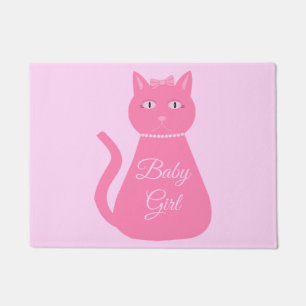 Tapete Bonito Gato De Bebê Rosa
