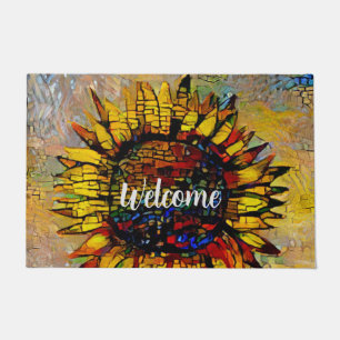 Tapete Bonito pintura de girassol Abstrato