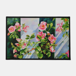 Tapete Bonito rosa, rosas vermelhas, flor aquarela