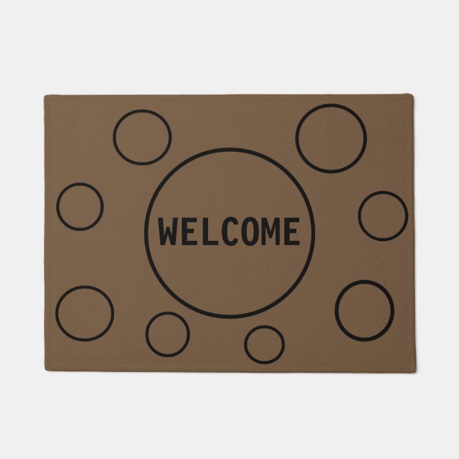 Tapete Bons círculos em castanho (Frente)