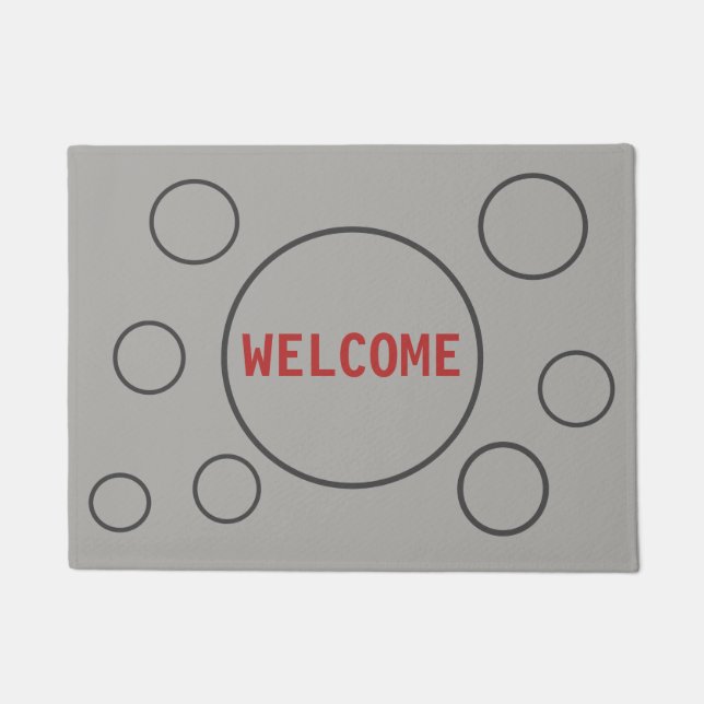 Tapete Bons círculos em Cinzas leves de prata (Frente)