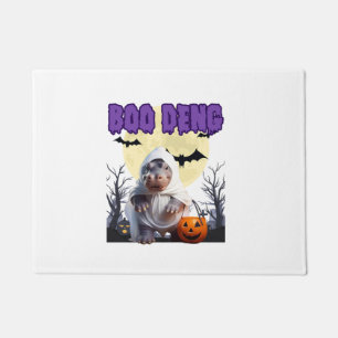 Tapete Boo Deng Moo Deng Cute Baby Pygmy Hippo Halloween