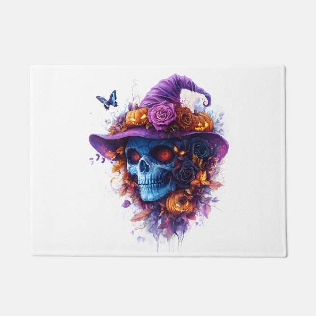 Tapete Boo!" Porta do Hat Halloween da Bruxa (Frente)