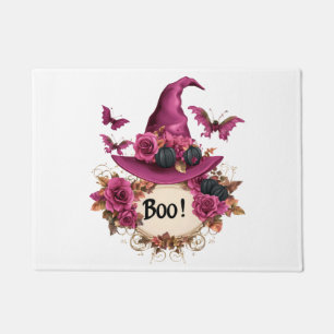 Tapete Boo!" Porta do Hat Halloween da Bruxa