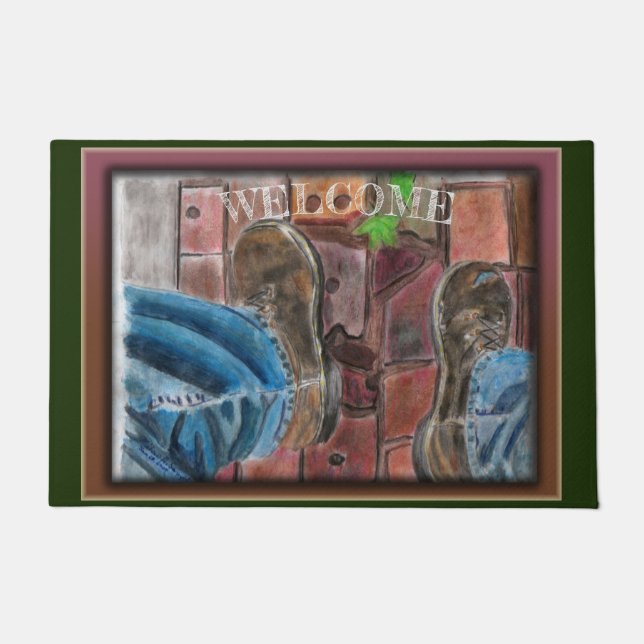 Tapete Boots de boas-vindas em facilidade (Frente)