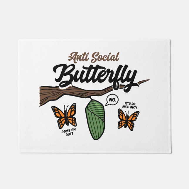 Tapete Borboleta Anti Social (Frente)