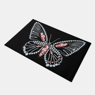 Tapete Borboleta de Rhinestone Vermelho com Joias de Prim