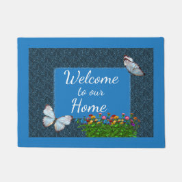 Tapete Borboletas E Flores Zinnia Bem-Vindo