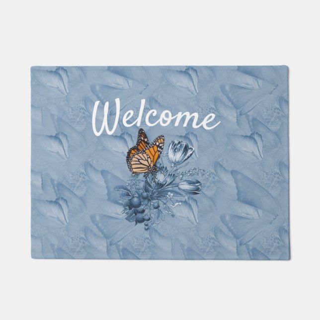 Tapete Borboletas Móveis do Cianótipo (Frente)