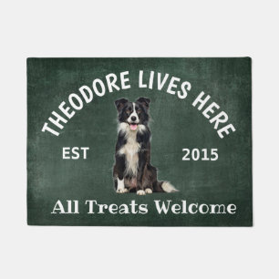 Tapete Borda Collie Personalizada Cachorro Sobreposição