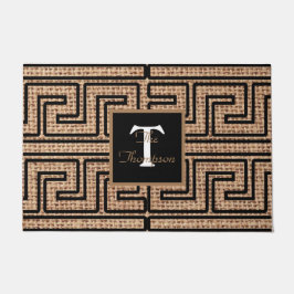 Tapete Borda de chave grega monograma com estilo moderno