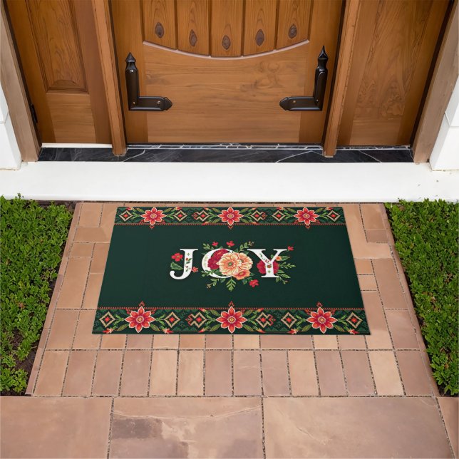 Tapete borda floral de natal JOY (Ar livre)