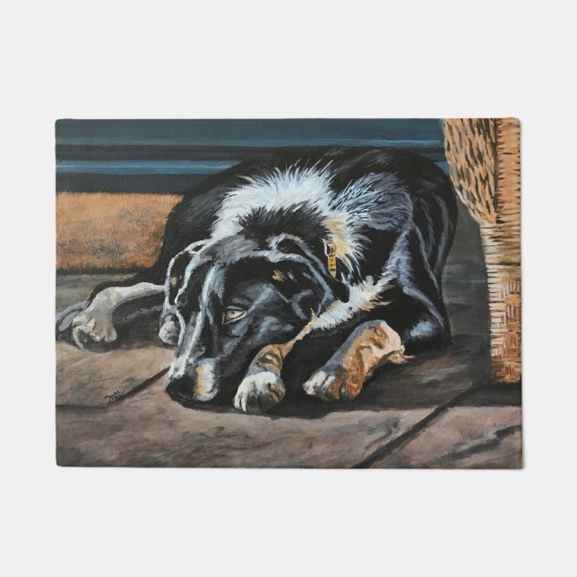 Tapete Borda Sonolenta, Collie Door Mat (Frente)