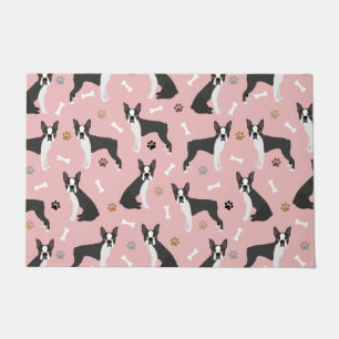 Tapete Boston Terrier Bones and Paws Doormat