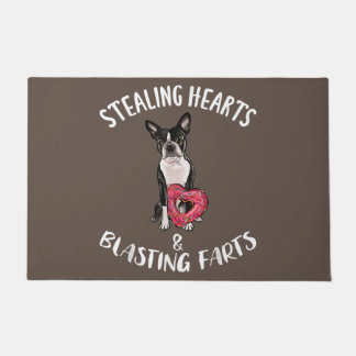 Tapete Boston Terrier, Boston Terrier pai, amante de cach