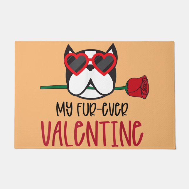 Tapete Boston Terrier, Boston Terrier pai, amante de cach (Frente)