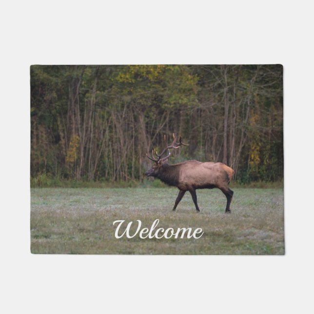 Tapete Bot Elk Morning Walk Bem-vindo Doormat (Frente)