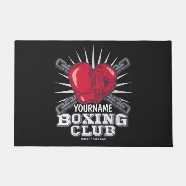 Tapete Boxer de campeão de combate personalizado para luv (Frente)