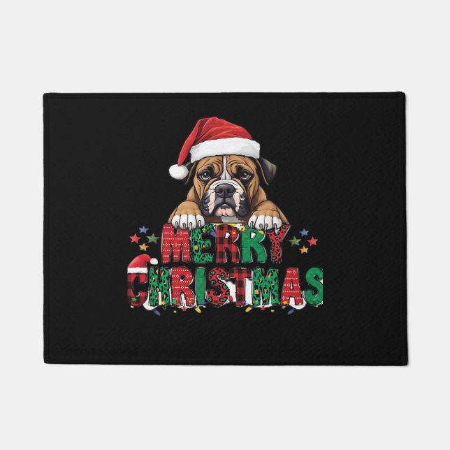 Tapete Boxer - Merry Christmas Dog Oversized T-Shirt (Frente)