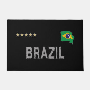 Tapete Brasil: Ventilador de futebol camisa coração