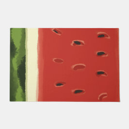 Tapete Bright Red Watercolor Watermelon Door Mat