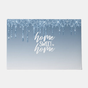 Tapete Brilhante Azul Home Sweet Home