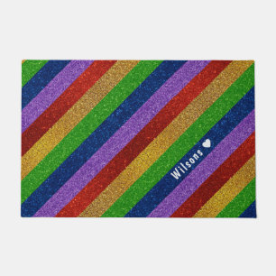 Tapete Brilhante e alegre Rainbow Faux Glitter