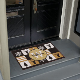 Tapete Brilho Monogrammed do feriado