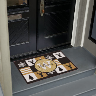 Tapete Brilho Monogrammed do feriado