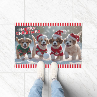 Tapete Brincadeiras muito divertidas brincando no Natal d