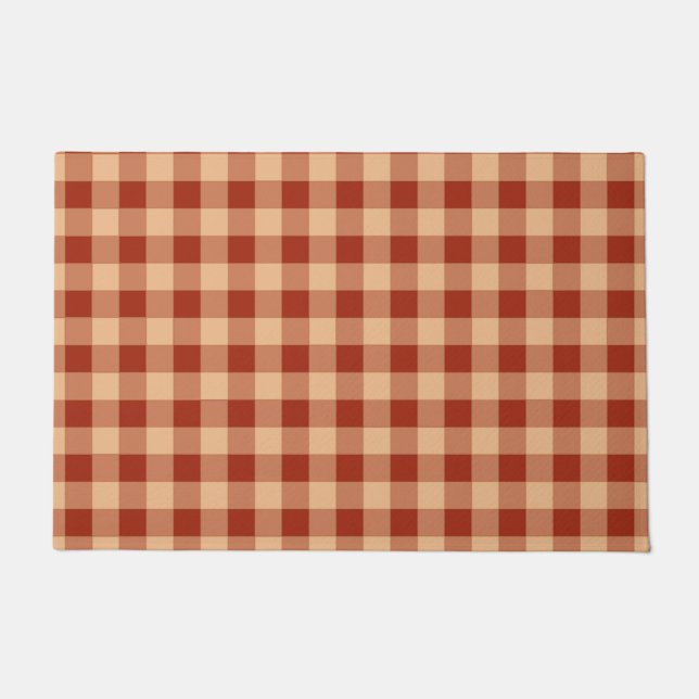 Tapete Brown Checkered Gingham Pattern (Frente)
