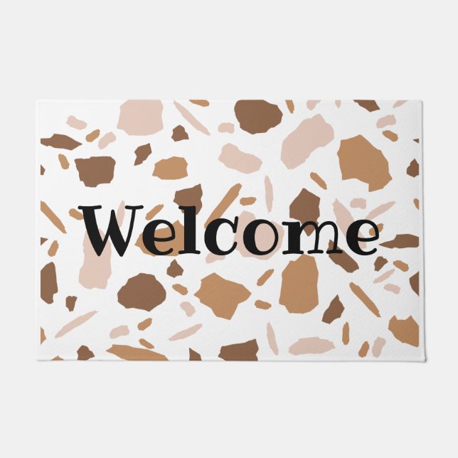 Tapete Brown e Beige Tan Terrazzo (Frente)