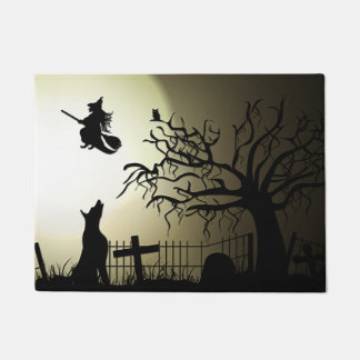 Tapete Bruxa de Halloween e Cachorro de Howling