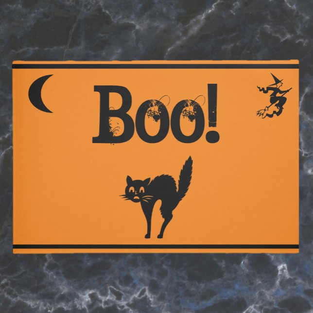 Tapete Bruxa e Cat Boo! Halloween Doormat/Welcome Mat (Criador carregado)
